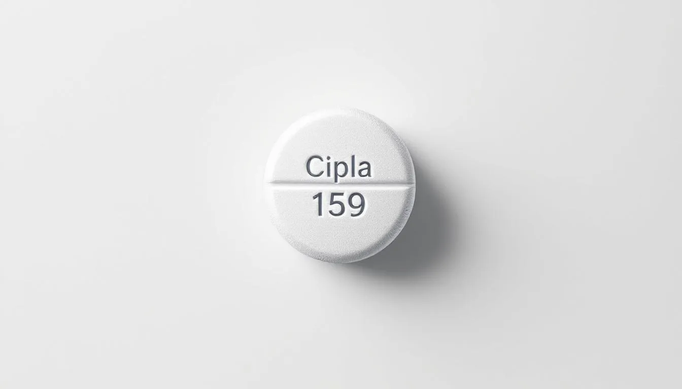 Identifying the Cipla 159 pill with its imprint code.
