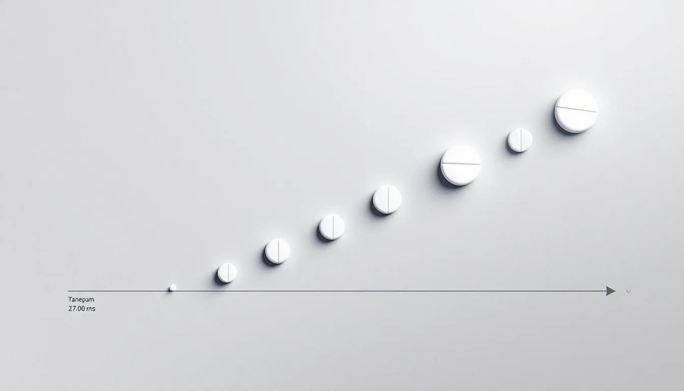 An illustration of a gradual tapering plan for clonazepam.