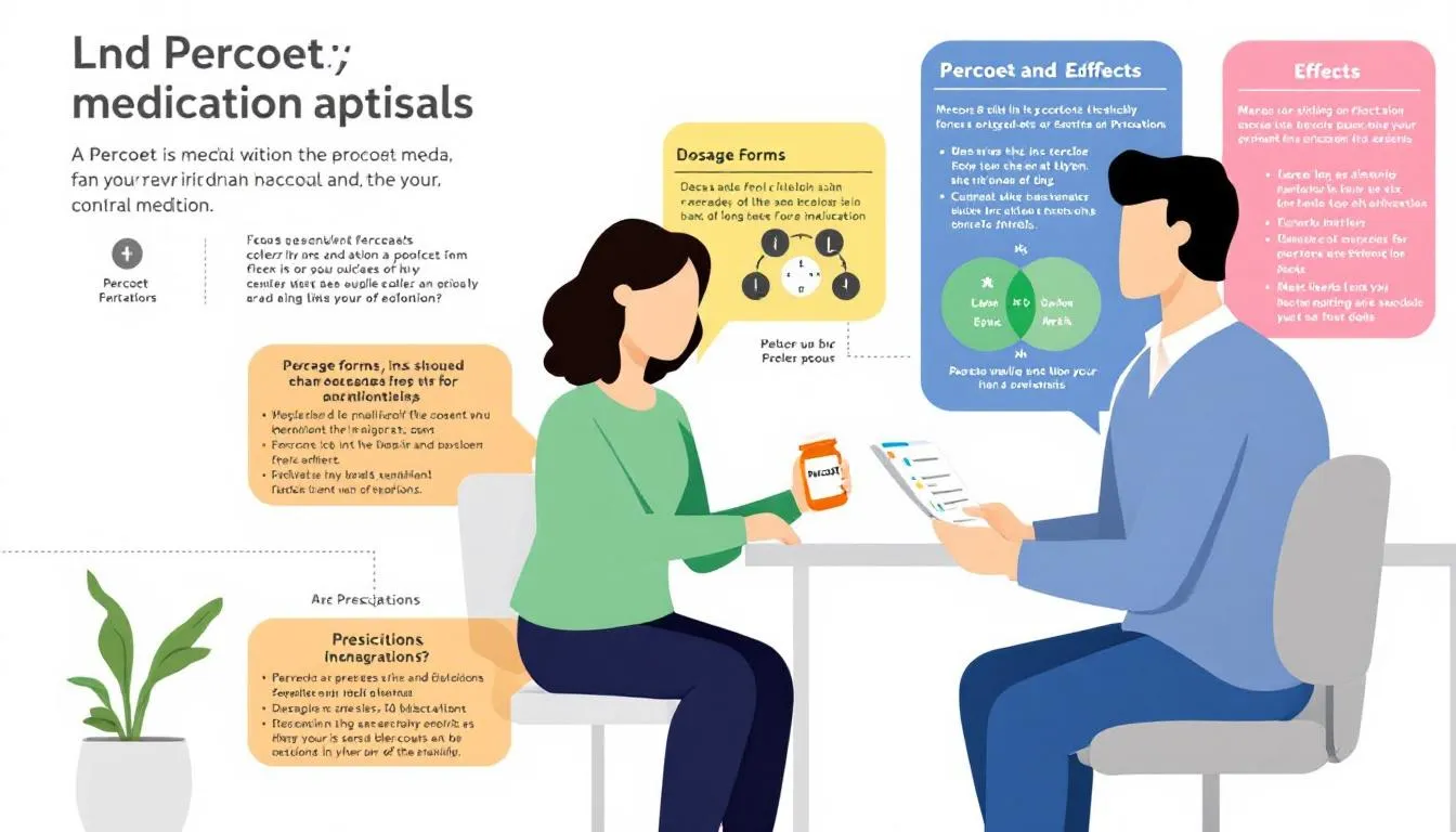 A person consulting a healthcare provider about percocet usage.
