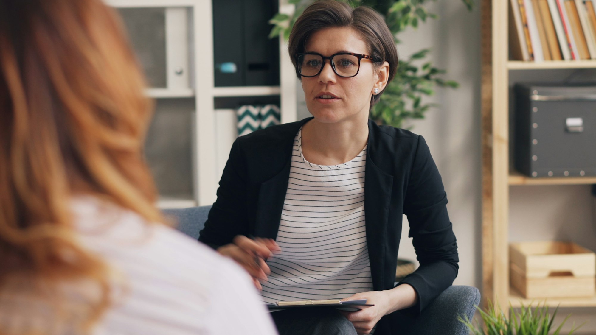 Counselor leading a one-on-one session