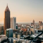 Atlanta skyline at golden hour, Georgia